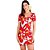 Vestido Curto Lança Perfume Canelado Ve25 Vermelho Feminino - Imagem 1