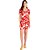 Vestido Curto Lança Perfume Canelado Ve25 Vermelho Feminino - Imagem 3