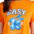 Camiseta Easy Lança Perfume Estampada Ve25 Laranja Feminino - Imagem 5