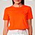 Camiseta Colcci Comfort Ve25 Laranja Purpurina Feminino - Imagem 1