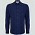 Camisa Slim Dudalina Tricoline Lisa Ve25 Marinho Masculino - Imagem 1