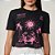Camiseta Colcci Ocean Art Ve25 Preto Feminino - Imagem 1