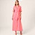 Vestido Dudalina Chemise Faixa Ve23 Rosa Feminino - Imagem 1