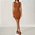 Vestido Colcci Canelado Ve25 Marrom Drome Feminino - Imagem 1