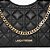 Bolsa Shoulder Lança Perfume Matelasse Ou25 Preto Feminino - Imagem 4