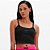 Top Cropped Easy Lança Perfume De Alça Ou25 Preto Feminino - Imagem 1