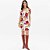 Vestido Curto Lança Perfume Canelado Ou25 Off White Feminino - Imagem 3