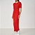 Vestido Midi Colcci Canelado Ou25 Vermelho Feminino - Imagem 1