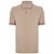Camisa Polo Individual Piquet Friso Ou25 Bege Masculino - Imagem 1