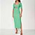 Vestido Midi Colcci Canelado Ou25 Verde Feminino - Imagem 1