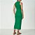 Vestido Midi Colcci Canelado Gola Ou25 Verde Feminino - Imagem 2