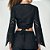 Blusa Colcci Cropped Bordada Ou25 Preto Feminino - Imagem 2