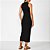 Vestido Midi Colcci Canelado Gola Ou25 Preto Feminino - Imagem 2