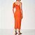 Vestido Midi Colcci Canelado Ombro Ou25 Laranja Feminino - Imagem 2