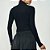 Blusa Canelada Colcci Slim Gola Alta Ou25 Preto Feminino - Imagem 2