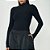 Blusa Canelada Colcci Slim Gola Alta Ou25 Preto Feminino - Imagem 1