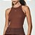 Regata Canelado Colcci Slim Basic Ou25 Marrom Feminino - Imagem 1