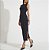 Vestido Midi Forum Canelado Ou25 Preto Feminino - Imagem 3
