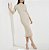 Vestido Midi Forum Canelado Ou25 Bege Feminino - Imagem 3