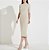 Vestido Midi Forum Canelado Ou25 Bege Feminino - Imagem 1