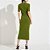 Vestido Midi Forum Canelado Ou25 Verde Feminino - Imagem 2