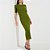 Vestido Midi Forum Canelado Ou25 Verde Feminino - Imagem 3