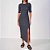 Vestido Canelado Colcci Mid Cut In25 Cinza Feminino - Imagem 1