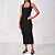 Vestido Canelado Colcci Logo Iconic In25 Preto Feminino - Imagem 1