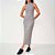 Vestido Midi Colcci Canelado Ou25 Cinza Feminino - Imagem 1