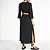 Vestido Midi Colcci Recorte Fenda Ou25 Preto Feminino - Imagem 2
