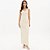 Vestido Super Midi Lança Perfume Alça In25 Bege Feminino - Imagem 1