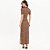 Vestido Super Midi Lança Perfume Friso In25 Marrom Feminino - Imagem 2