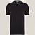 Camisa Polo Dudalina Jacquard Rajado In25 Preto Masculino - Imagem 1
