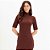 Vestido Super Midi Lança Perfume Frisos In25 Marrom Feminino - Imagem 4