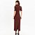 Vestido Super Midi Lança Perfume Frisos In25 Marrom Feminino - Imagem 2