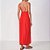 Vestido Super Mid Colcci Gola V In25 Vermelho Feminino - Imagem 2