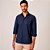 Camisa Dudalina Slim Tricoline Lisa In25 Marinho Masculino - Imagem 3