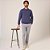 Suéter Tricot Dudalina Basic Pr26 Azul Masculino - Imagem 3