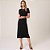 Vestido Dudalina Tricot Com Botões Pr26 Preto Feminino - Imagem 1