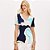 Blusa Canelada Lança Perfume Estampada Pr26 Azul Feminino - Imagem 1