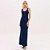 Vestido Super Mid Lança Perfume Frisos Pr26 Marinho Feminino - Imagem 1