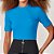 Blusa Canelada Colcci Slim Pr26 Azul Klenn Feminino - Imagem 1