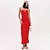 Vestido Super Mid Lança Perfume Friso Pr26 Vermelho Feminino - Imagem 1