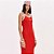 Vestido Super Mid Lança Perfume Friso Pr26 Vermelho Feminino - Imagem 6