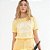 Camiseta Colcci Life is Good Pr26 Amarelo Cornish Feminino - Imagem 1