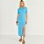 Vestido Mid Colcci Canelado Iconic Ve26 Azul Feminino - Imagem 1