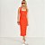 Vestido Mid Colcci Canelado Gola Ve26 Vermelho Feminino - Imagem 1
