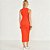 Vestido Mid Colcci Canelado Gola Ve26 Vermelho Feminino - Imagem 2