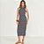 Vestido Mid Colcci Canelado Logo Ve26 Preto Feminino - Imagem 1