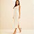 Vestido Mid Forum Basic Ve26 Off White Feminino - Imagem 3